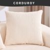 LingYu023White Compression Sofa, Memory Foam 3-Seater Sofa, No Installation & Easy to Transport, Deep Seat Modern Sofa with Corduroy Fabric