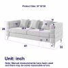 81Inch Oversized 3 Seater Sectional Sofa, Living Room Comfort Fabric Sectional Sofa - Deep Seating Sectional Sofa