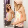 Hollywood Full Length Mirror with Lights Full Body Vanity Mirror with 3 Color Modes Lighted Standing Floor Mirror for Dressing Room Bedroom Wall Mount