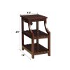 Wasaki Espresso Finish Accent Table W/USB
