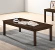 Walnut / Brown Color Elegant 3pc Coffee Table Set 1x Coffee Table and 2x End Tables Living Room Furniture