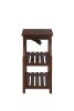 Wasaki Espresso Finish Accent Table W/USB