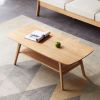 Center table Low Table 100% solid wood Top plate Desk Coffee table Width 100 x Depth 50 x Height 44 cm Study desk Work from home Easy to assemble Natu