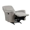 Modern Transitional Style Rocker Reclining Chair 1pc Gray Polished Microfiber Living Room Furniture Gentle Rocking Motion