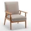 25.38'' Wide Classic Mid-Century Modern Arm Chair, Light Camel