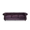 Luxurious 3-Seater Purple Velvet Sofa, Featuring a Classic Design with Modern Elegance, Perfect for Adding Sophistication and Style to Any Living Room