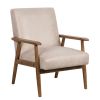 25.38'' Wide Classic Mid-Century Modern Arm Chair, Light Camel