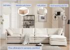 [ PACKAGING NEW UPGRADE] [VIDEO PROVIDED]Modern U-shaped Sectional Sofa ,5-seat Sofa ,Sleeper Sofa Couch with Chaise Lounge for Living Room,Apartment