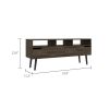 New Haven 2-Drawer 3-Shelf TV Stand Dark Walnut