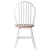 Windsor 2-Pc Chair Set; Natural and White
