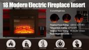 TV Stand Electric Fireplace TV Stand with Glass Shelves