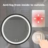 24inch Bathroom Led Classy Vanity Mirror with focused backplane,Black aluminum alloy frame,High Lumen,Dimmable Touch,Wall Switch Control, Anti-Fog