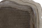 Formal Luxury Accent Chair Plush Cushion Seat and Back Carving Solid Wood Textured Fabric Upholstered Furniture 1pc