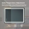 32x24inch Bathroom Led Classy Vanity Mirror with focused backplane,High Lumen,Dimmable Touch,Wall Switch Control, Anti-Fog