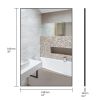 36x24 inches Modern Black Bathroom Mirror with Aluminum Frame Vertical or Horizontal Hanging Decorative Wall Mirrors for Living Room Bedroom