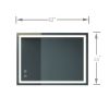32x24inch Bathroom Led Classy Vanity Mirror with focused backplane,High Lumen,Dimmable Touch,Wall Switch Control, Anti-Fog
