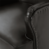 Elegant High Back Chair in Dark Brown PU Leather, Luxurious and Comfortable Design