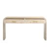 TREXM Unique Retro Silhouette Sectional Three-Piece Set Containing Sideboard, Console Table and Coffee Table, Suitable for Dining Room