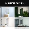 24x36 In. Aluminum Framed Rounded Rectangle Bathroom Wall Mirror, Oil Rubbed Bronze Bathroom Vanity Mirror Farmhouse, Anti-Rust