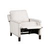 Traditional Living Room Furniture Push Back Reclining Chair 1pc Textured Fabric Upholstery Nailhead Trim Solid Wood Frame