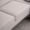 180*76*85cm Linen Solid Wood Legs Second Generation Three Seats Without Chaise Concubine Solid Wood Frame Can Be Combined With Single Seat Double Seat