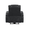 Alair Dark Gray Leather Aire Power Motion Recliner W/Bluetooth, Wireless Charger & Cupholder