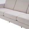 180*76*85cm Linen Solid Wood Legs Second Generation Three Seats Without Chaise Concubine Solid Wood Frame Can Be Combined With Single Seat Double Seat