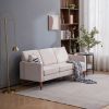 180*76*85cm Linen Solid Wood Legs Second Generation Three Seats Without Chaise Concubine Solid Wood Frame Can Be Combined With Single Seat Double Seat