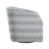 Modern Living Room Furniture 1pc Beautiful Swivel Chair Cushion Seat Fully Upholstered Solid Wood Frame Metal Base