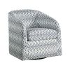 Modern Living Room Furniture 1pc Beautiful Swivel Chair Cushion Seat Fully Upholstered Solid Wood Frame Metal Base
