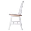 Windsor 2-Pc Chair Set; Natural and White