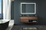 32x24inch Bathroom Led Classy Vanity Mirror with focused backplane,High Lumen,Dimmable Touch,Wall Switch Control, Anti-Fog