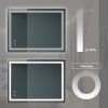 32x24inch Bathroom Led Classy Vanity Mirror with focused backplane,High Lumen,Dimmable Touch,Wall Switch Control, Anti-Fog