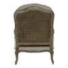 Formal Luxury Accent Chair Plush Cushion Seat and Back Carving Solid Wood Textured Fabric Upholstered Furniture 1pc