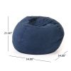 5-Foot Comfortable High-Density Shredded Foam Bean Bag Chair for Kids and Adults, with Removable Microsuede Cover