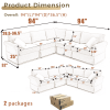 [NEW ARRIVED] [VIDEO PROVIDED] Modular Sectional Sofa Set,Convertible L Shaped Couch ,5 Seat,Reversible Sectional Sofa Couch,Upholstered,Corner Sofa
