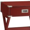 Babs Red Finish Accent Table