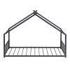 Twin Size Metal House Bed, Black