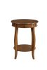 Alysa Walnut Finish Accent Table