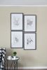 Set of 4 Botanical Wall Art Prints, Home Decor for Living Room, Dining Room, Bedroom, Hallway, 20" x 28"