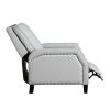 Push Back Reclining Chair Transitional Style Gray Chenille Upholstery 1pc Cushion Seat Modern Living Room Furniture