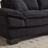 Corduroy Sofa Sleeper Couch Loveseat Sofa with Pillows Comfy Upholstered Deep Seat Sofa for Bedroom,Living Room,Apartment,Office,Dorm-Black Corduroy