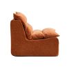Accent Armless Chair Lazy Floor Seating, Fireside Chair Sofa Lounger Leisure Accent Single Couch with Backrest for Living Room, Bedroom, Office