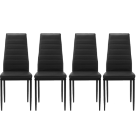 Dining Chair Set For 4 People (Color: black)